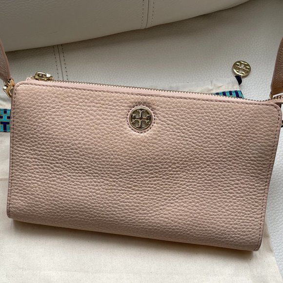 COPY - Tory Burch Small slim cross body leather bag, light pink-peach - Picture 6 of 10